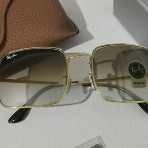 Ray-Ban 1971 Light Brown Lens Square NEW
